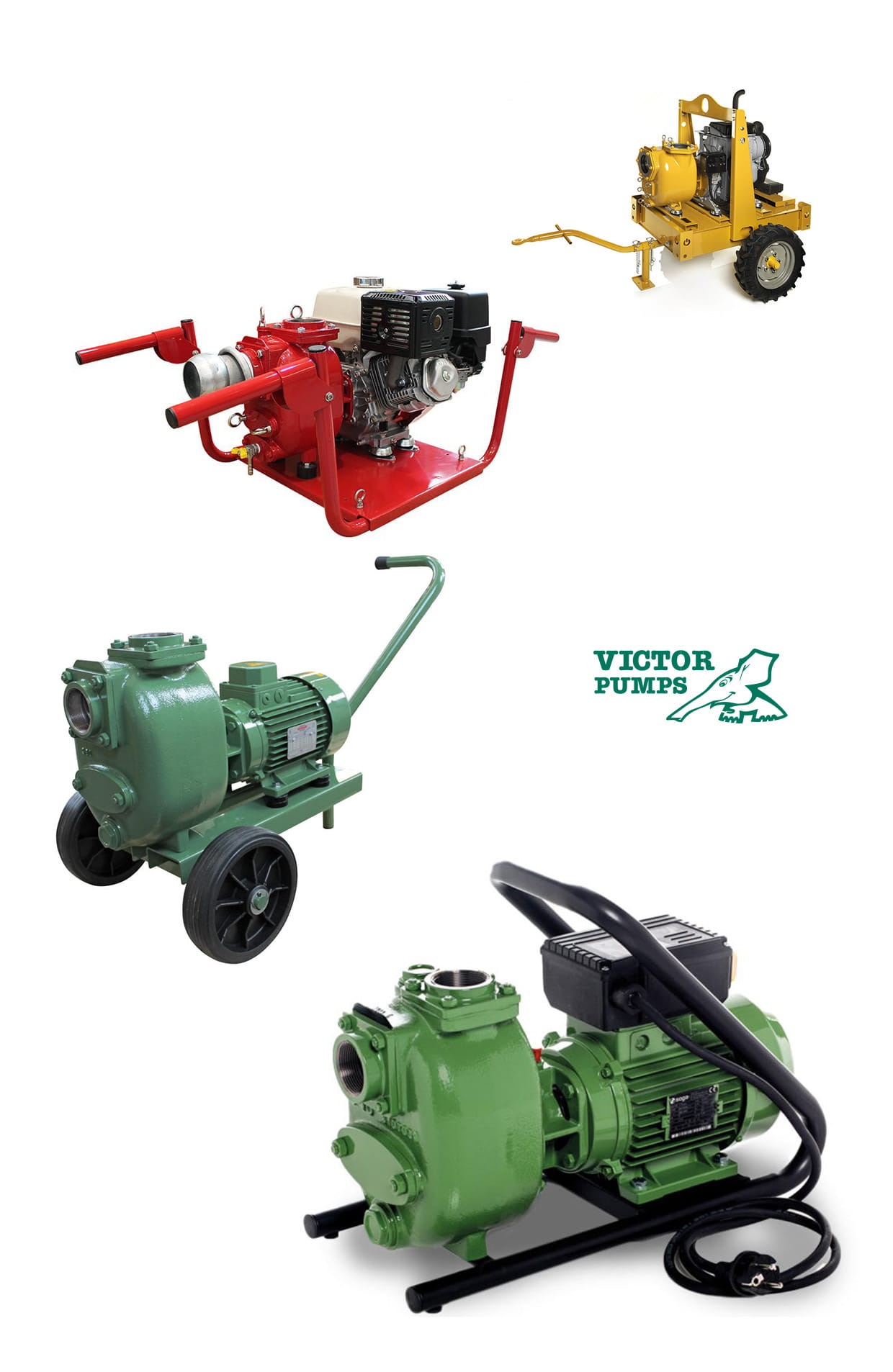 Mobila pumpar och speciallösningar från Victor Pumps. Se sortimentet hos Telfa