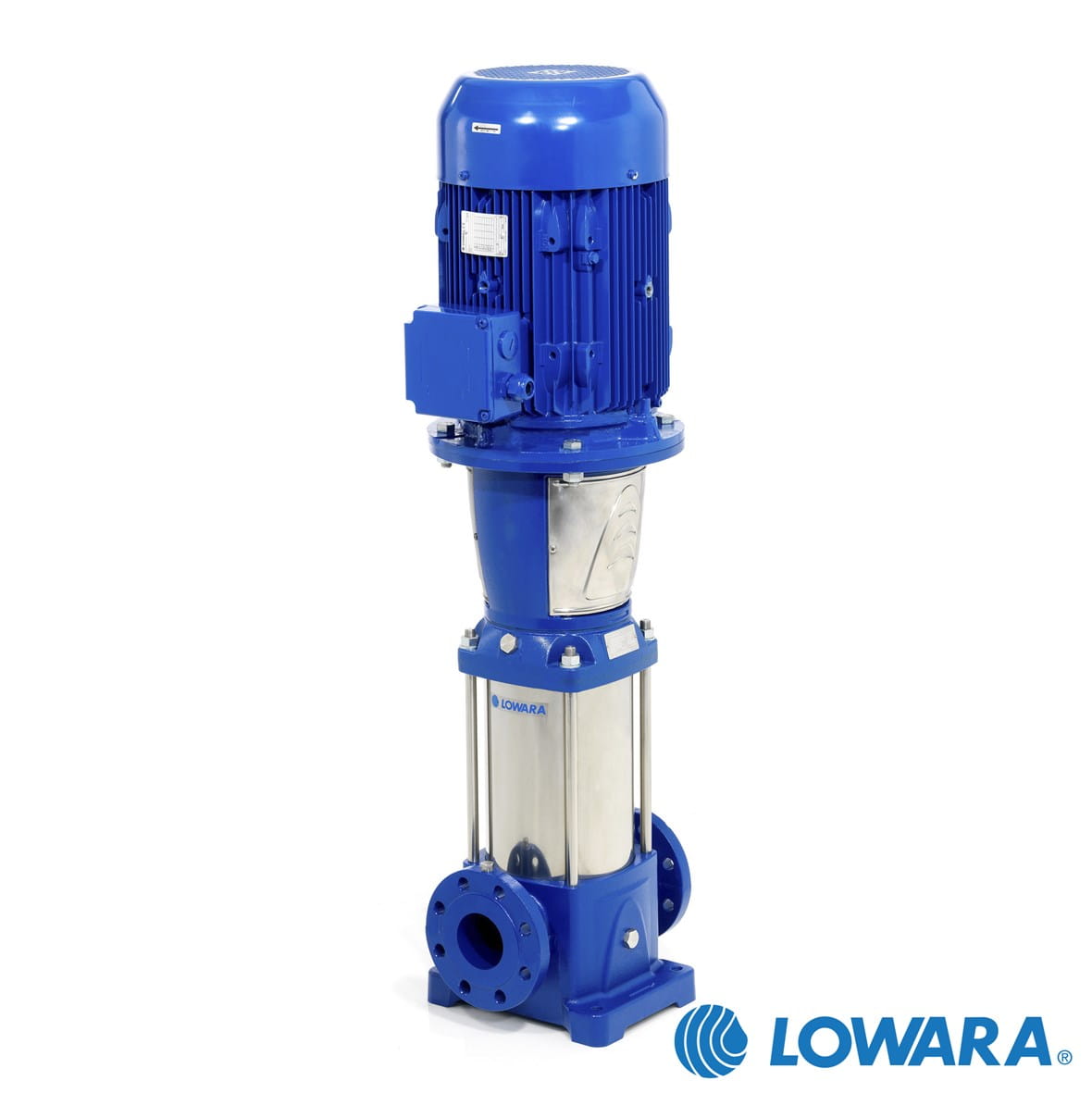 Vertikal centrifugalpump för inline montering