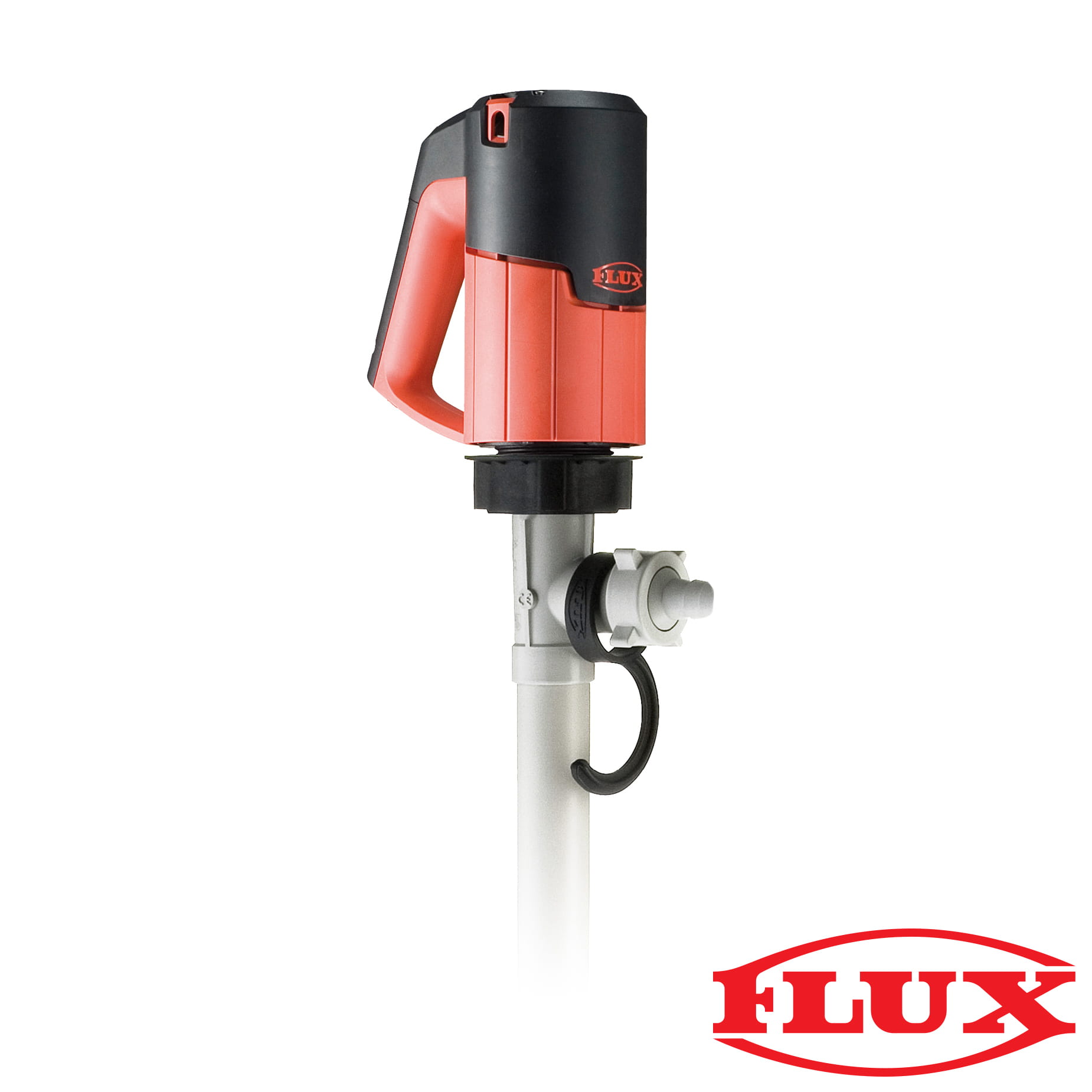 Flux fatpump med motor och FLUX logotype