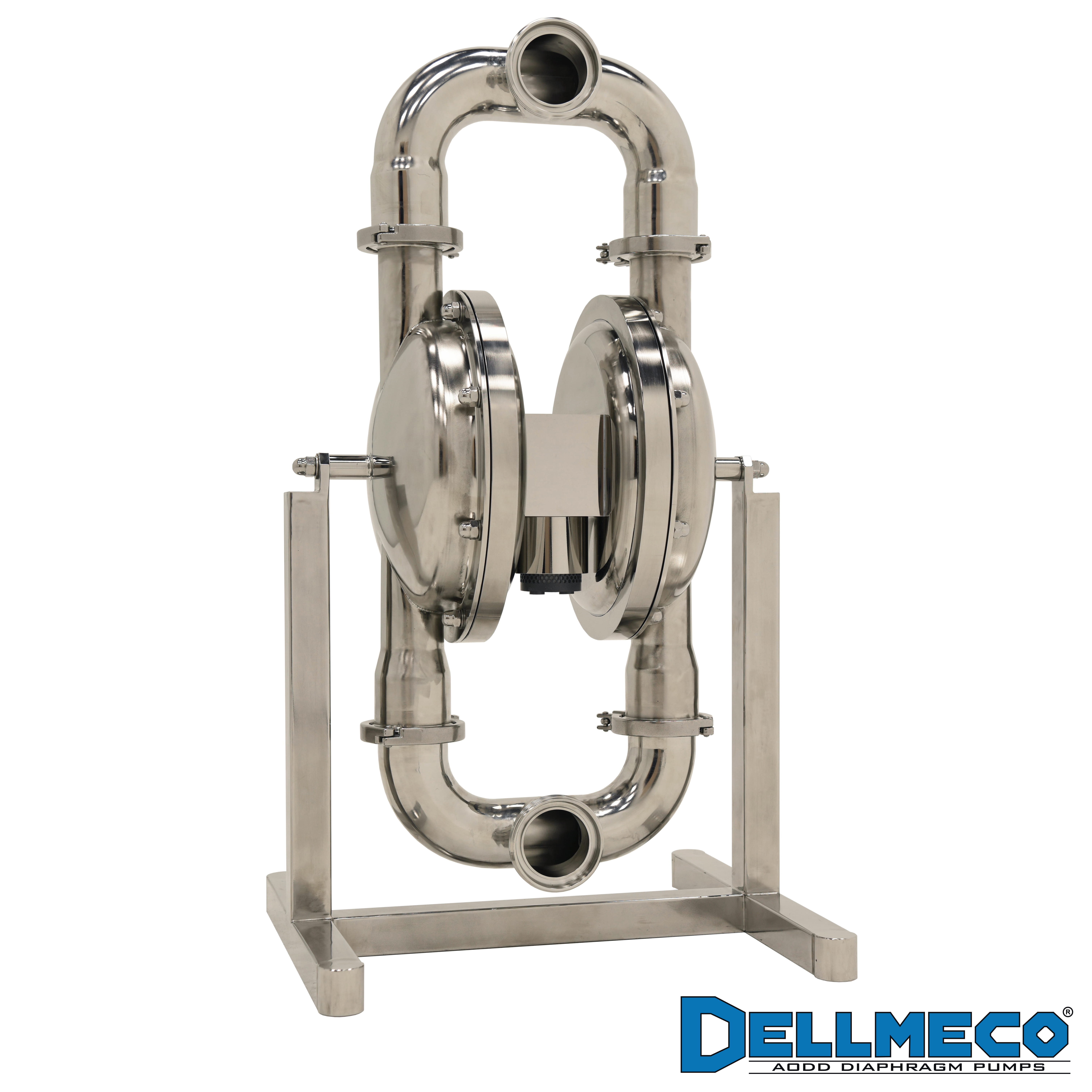 Tryckluftsdriven membranpump i hygienisktutförande