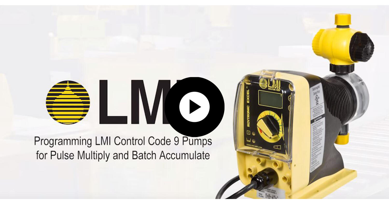 Förklarande video hur doseringspumpen serie excel AD från Milton Roy ska användas