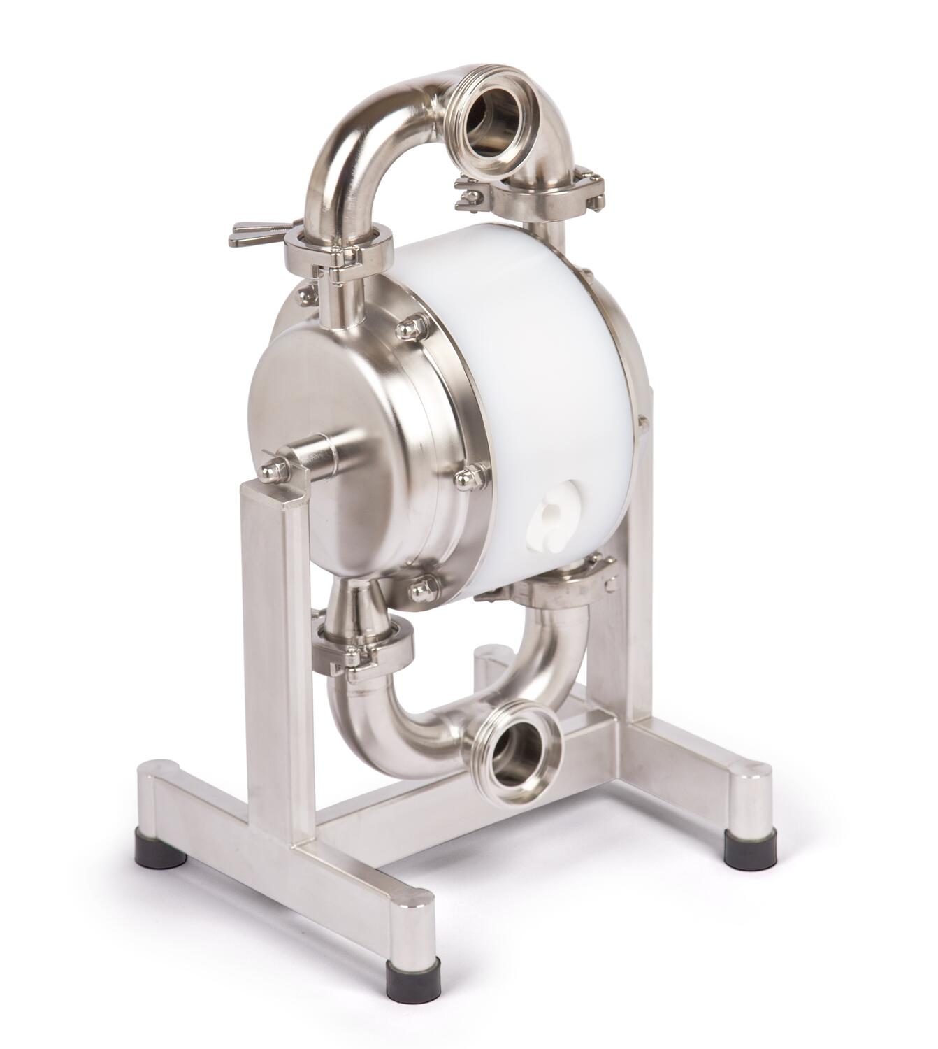 Hygienic pump with DIN connections