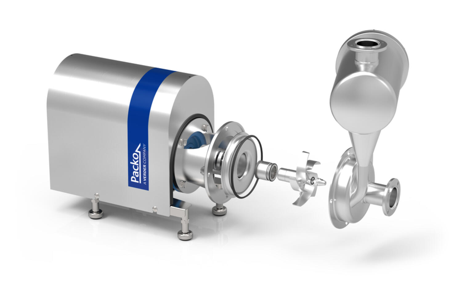 Hygienisk EHEDG centrifugalpump Serie CRP2/CRP3 från Packo Pumps.