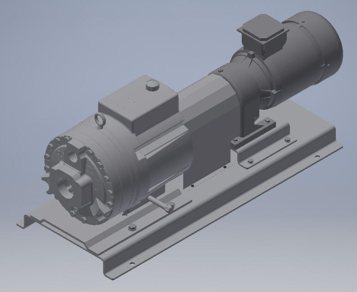 Illustration av G35 membranpump med motor från HydraCell