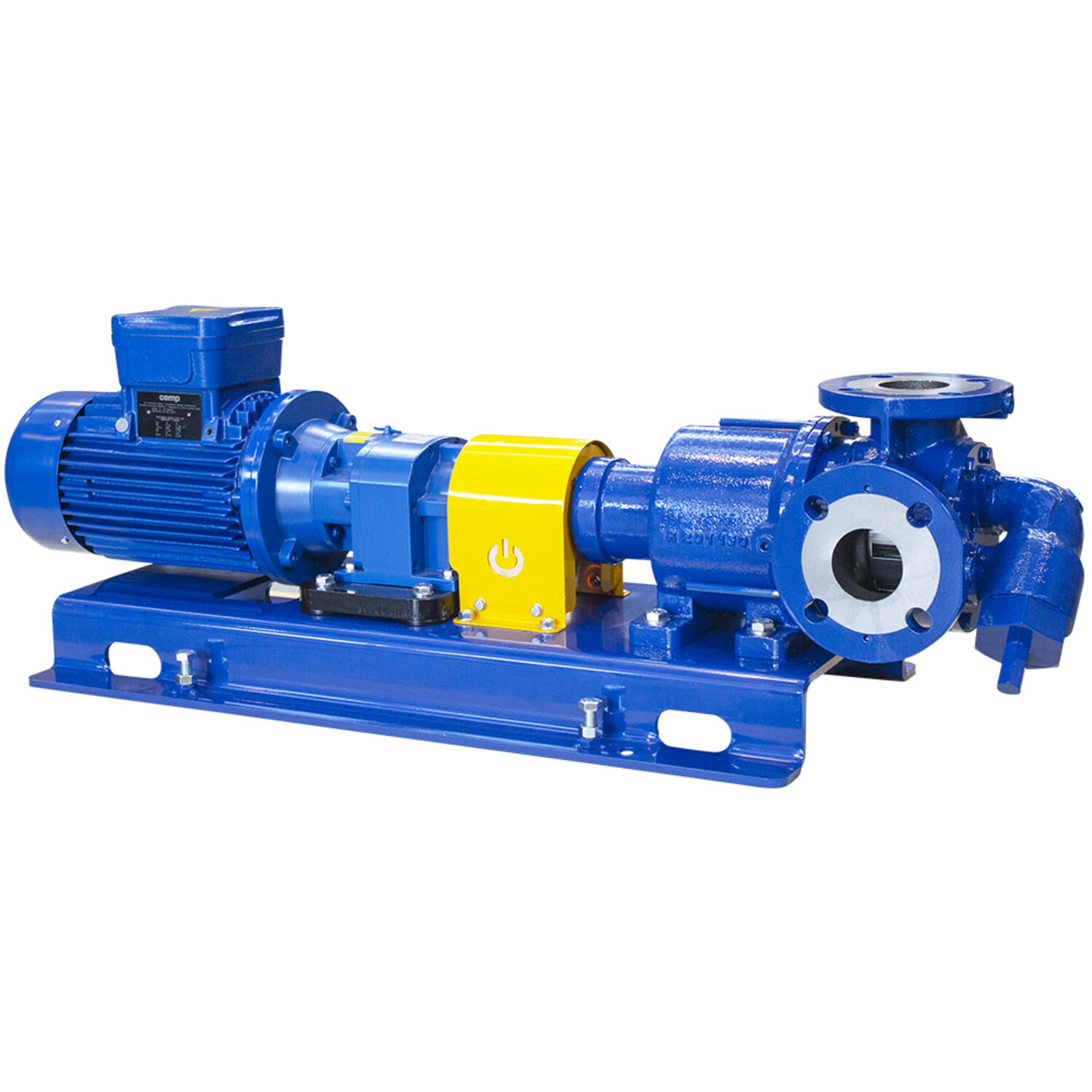 Kugghjulspump från Victor Pumps monterad med en motor.