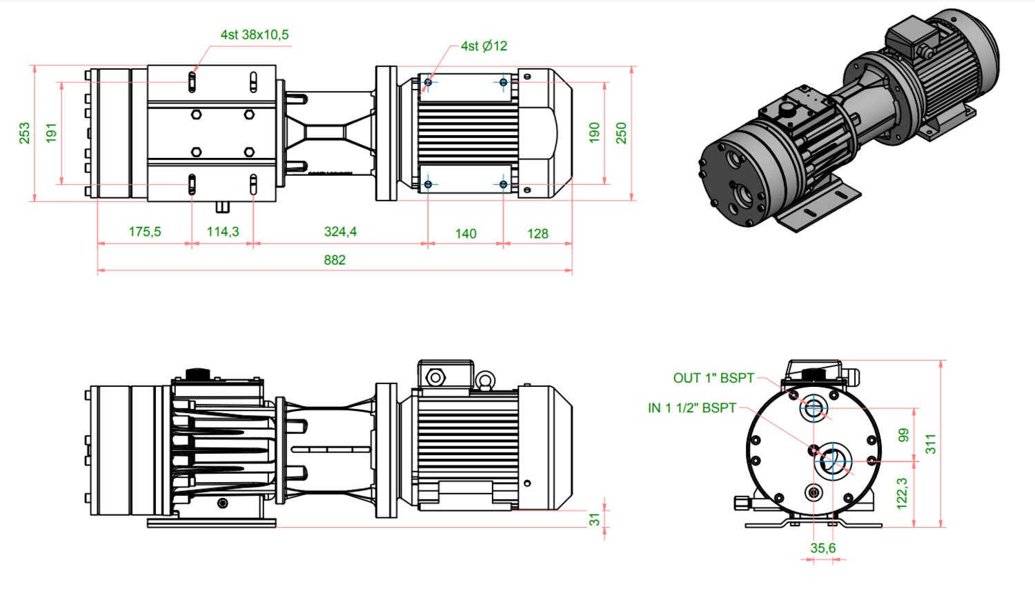 Ritningar HydraCell G25 med motor