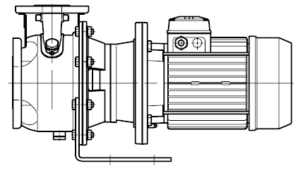 Ritningar till centrifugalpump Serie SHO från Lowara.