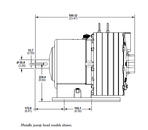 Teknisk information/ritning för G66 motordriven membranpump från Wanner HydraCell.