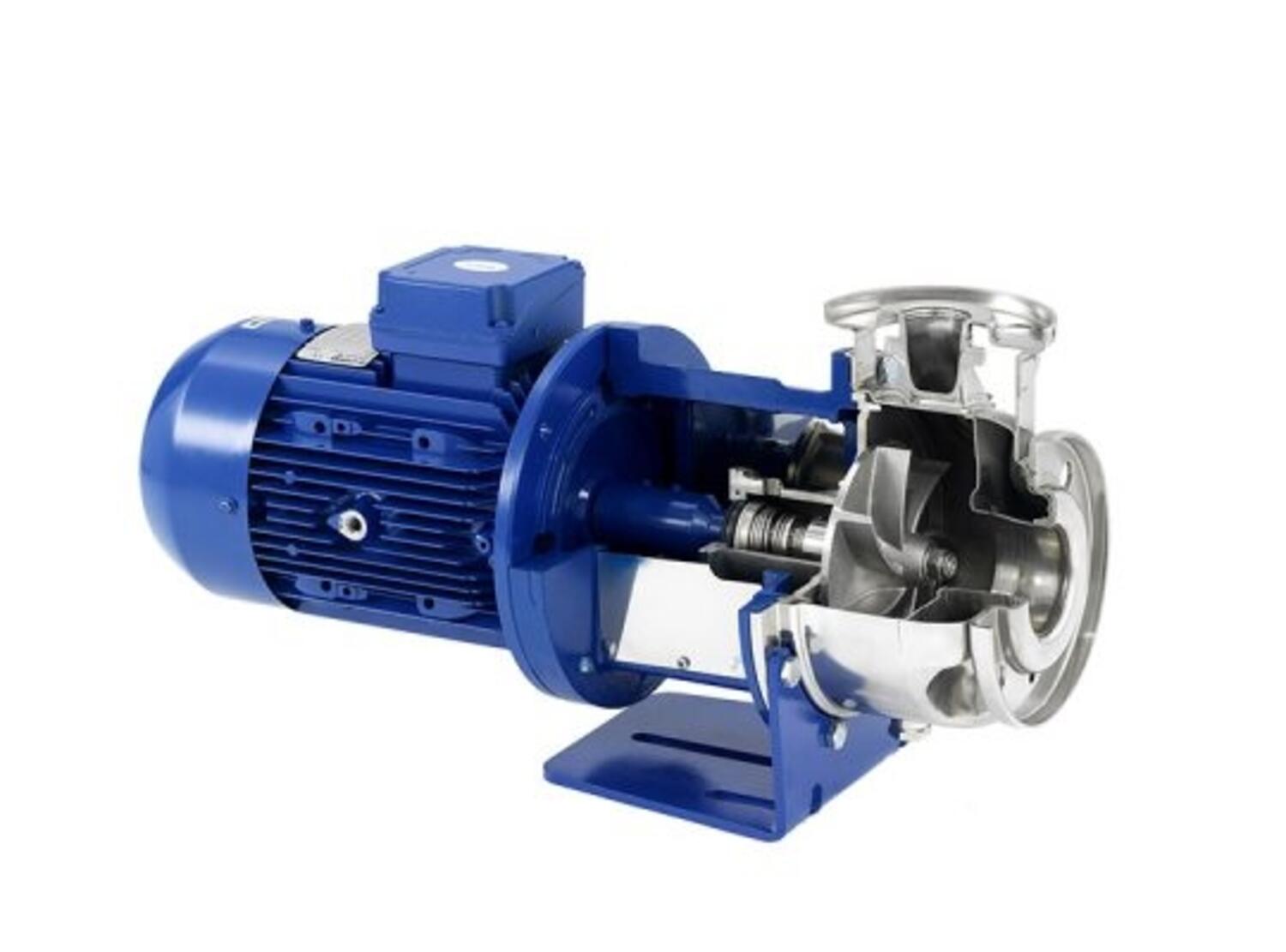 Uppskuren Centrifugalpump Serie SHO från Lowara. Kraftfull pump som klarar partiklar.